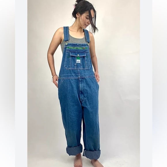 Free People Denim - Vintage free People liberty by Anna Corrina Blue Denim Overalls Sz 34